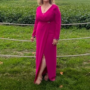 Elegant Modest Pink Women's Gown